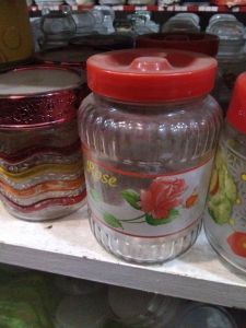 Toples kaca rose 6L