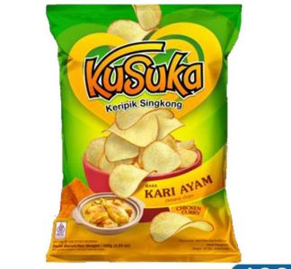 Kusuka Keripik Singkong Kari Ayam 6x10x20gr