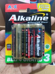 BATERAI ALKALINE AA BELI 4 GRATIS 3