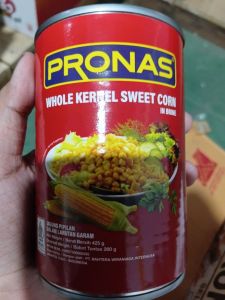 PRONAS WHOLE KERNEL SWEET CORN 24x245gr