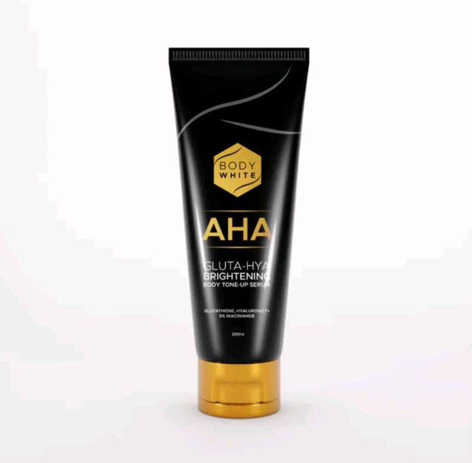 Body white AHA Gluta hya brightning tone up serum
