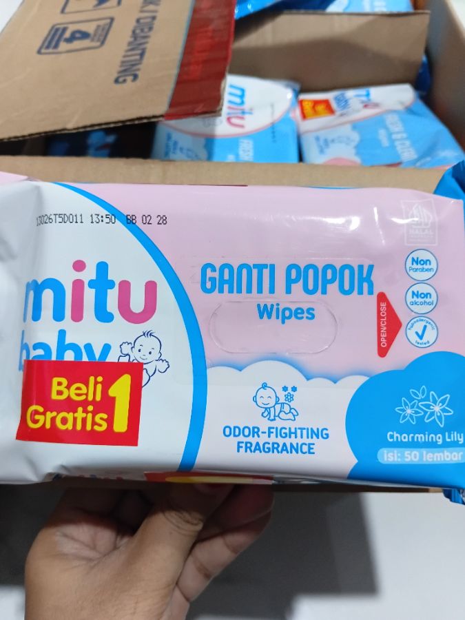 MITU BABY WIPES GPP BLUE LILY 50S BOGOF-24