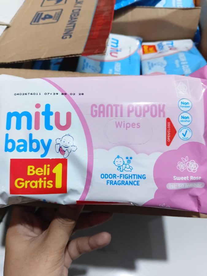 MITU BABY WIPES GPP PINK ROSE 50S BOGOF-24