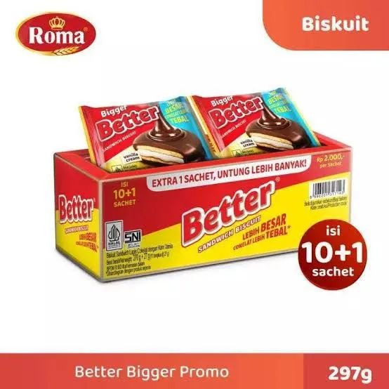 BETTER SACHET BOX CREAM VANILLA 12DBx(10+1)SCx27G