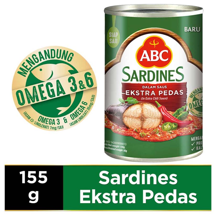 ABC SARDINES EXTRA PEDAS-EOE 155GR