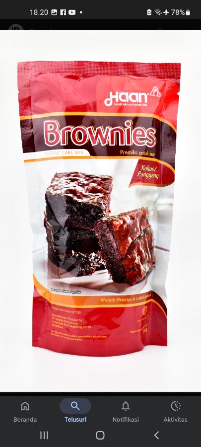 Haan Brownies (Pouch) 230GR