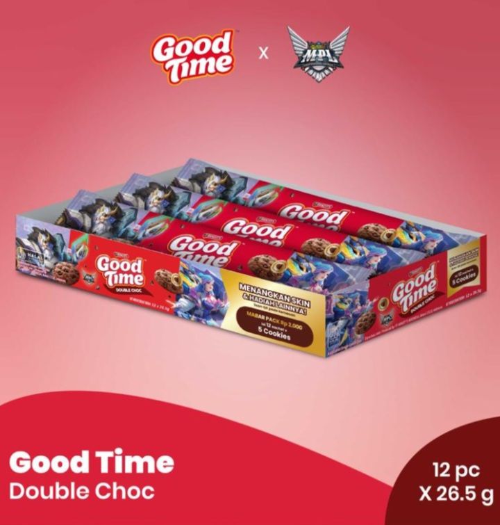 GOOD TIME DOUBLE CHOC 8X12X26.5GR 5 PCS