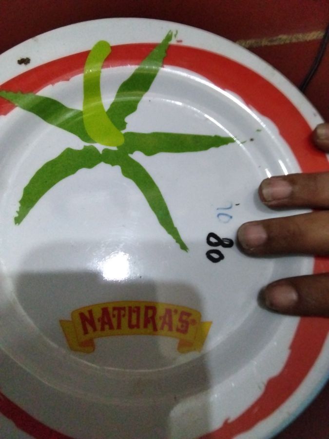 Piring plastik naturas kecil 