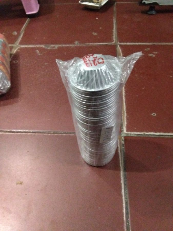 Cetakan bolu kukus aluminium Surya bulat kecil 