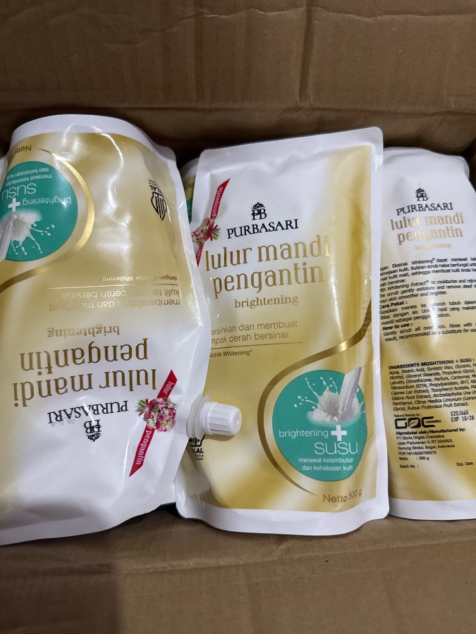 Lulur mandi pengantin brightening susu 500g