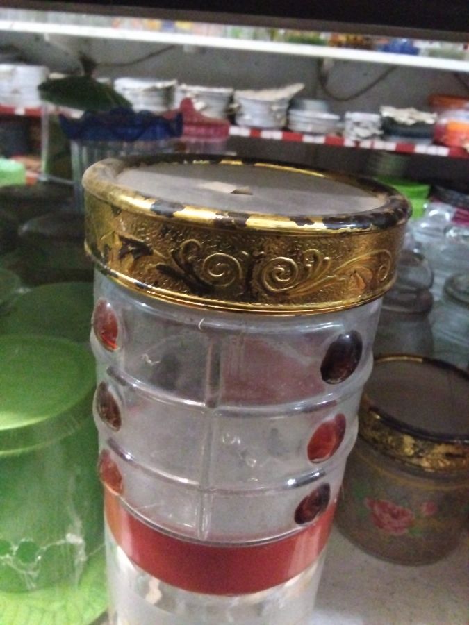 Toples kaca motif Fiori 