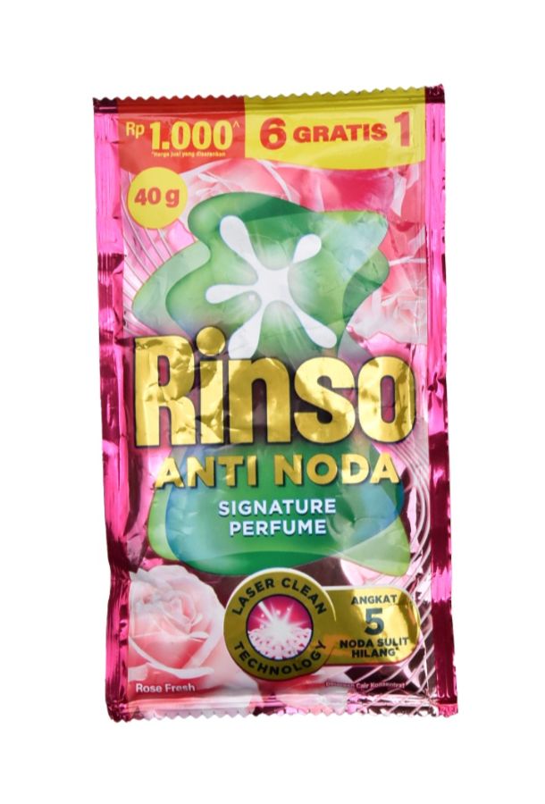 Rinso Rose Fresh LIQUID 6+1 96x40G