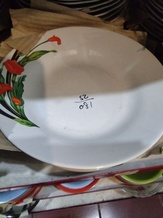 Piring batu sunbrid motif bunga 
