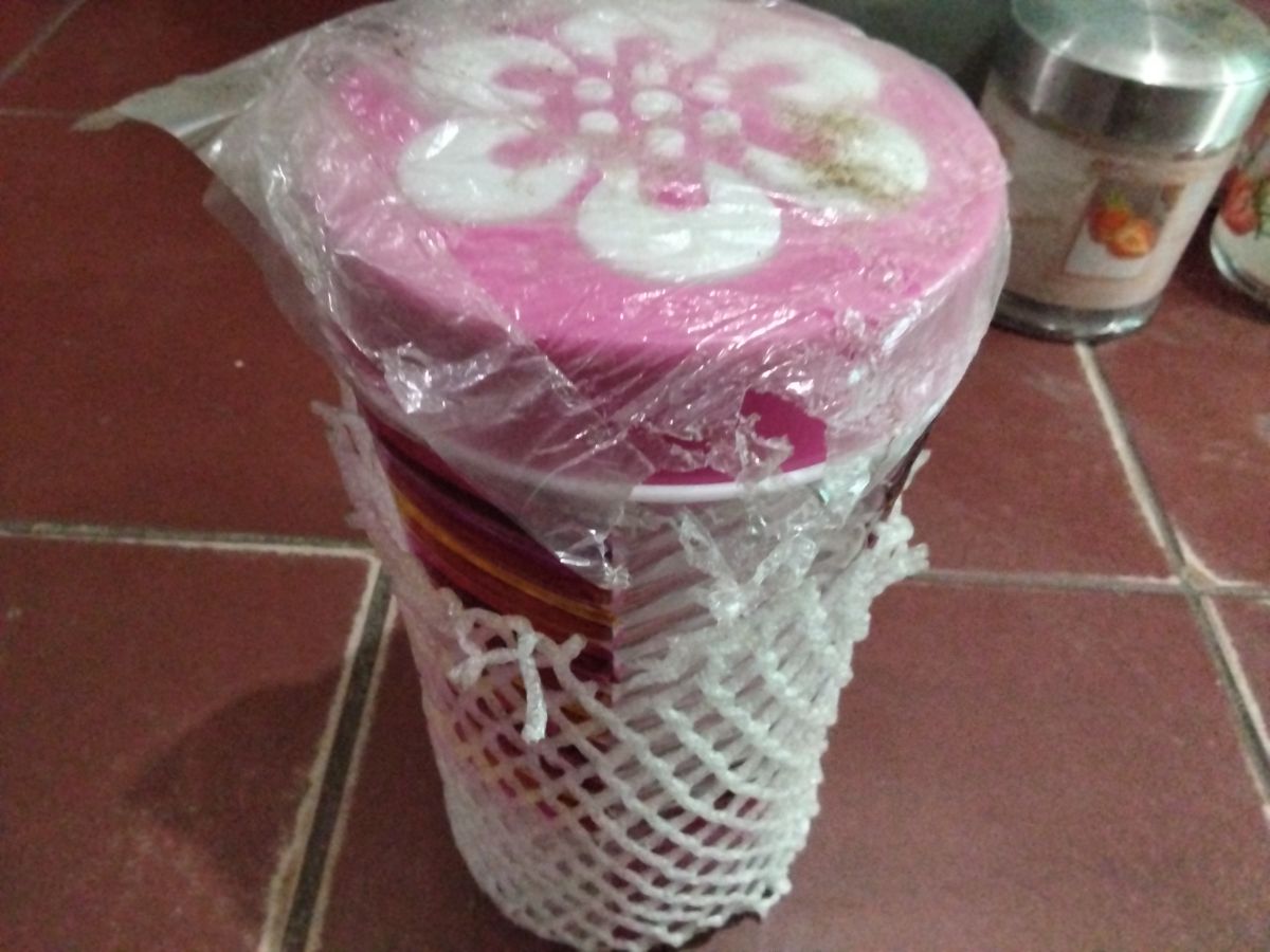 Toples kaca kig motif besar 