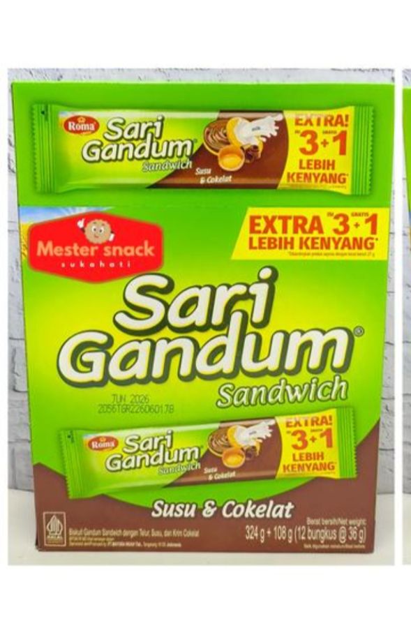 Roma Sari Gandum Coklat Box 10GBx12SCx36gr