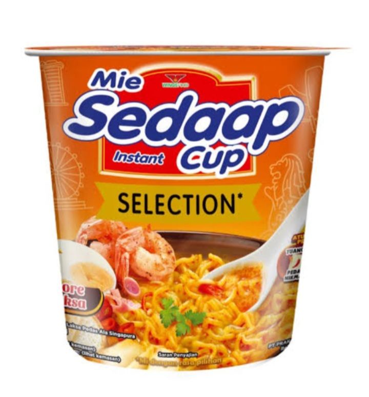 NOODLE SEDAAP MIE CUP SINGAPORE SPICY LAKSA 86GR