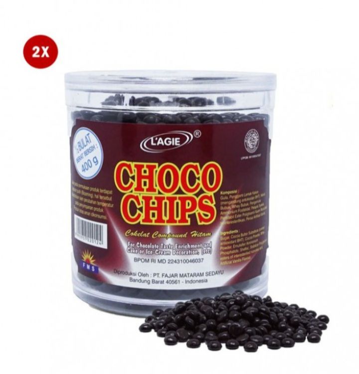 LAGIE CHOCO CHIPS COKLAT 1/12/400GR