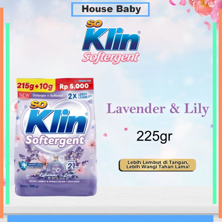 SO KLIN SOFTERGENT 225GR LAVENDER & LILY