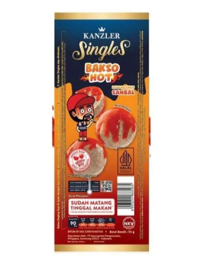 KANZLER SINGLES BAKSO HOT 48GR