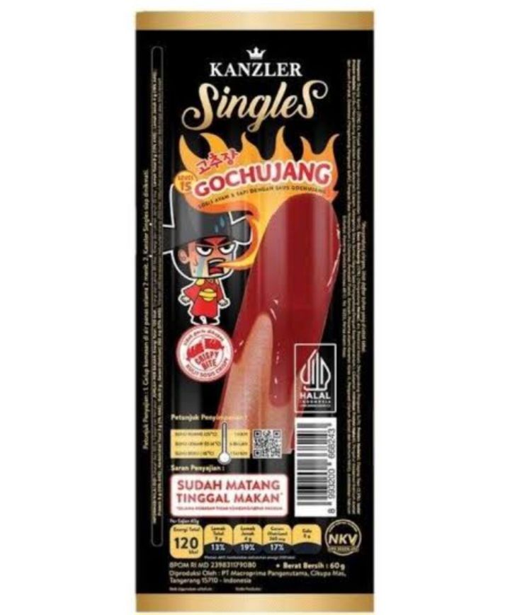 KANZLER SINGLES SOSIS GOCHUZANG 65GR