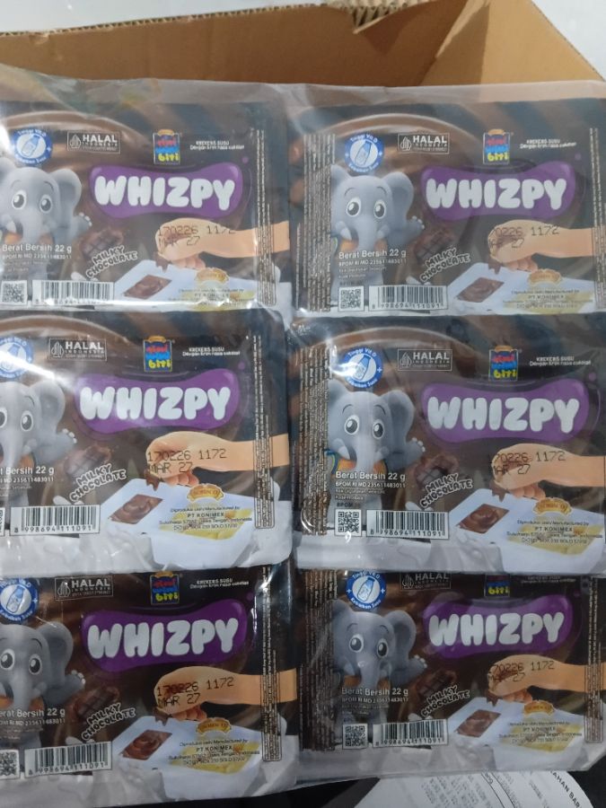 TINI WINI BITI WHIZPY MILKY CHOC 22GR