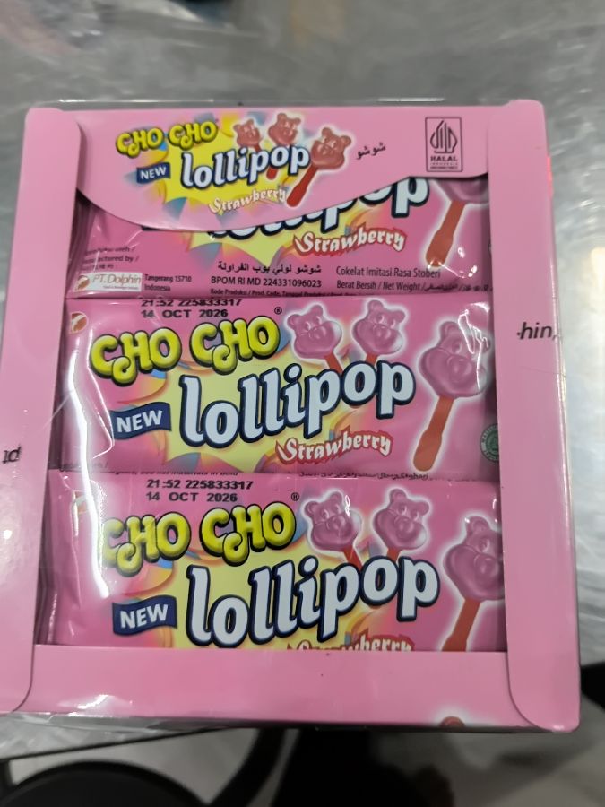 CHO CHO LOLLIPOP STROBERRY