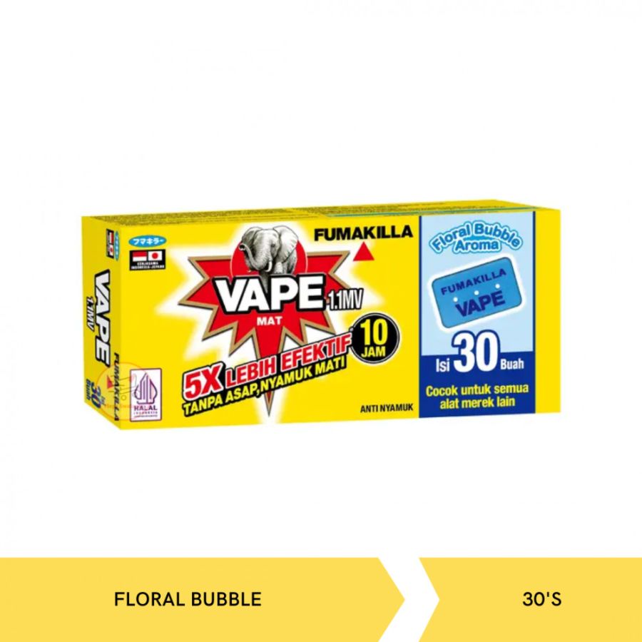 VAPE MAT 30 FLORAL BUBBLE AROMA 72PAK