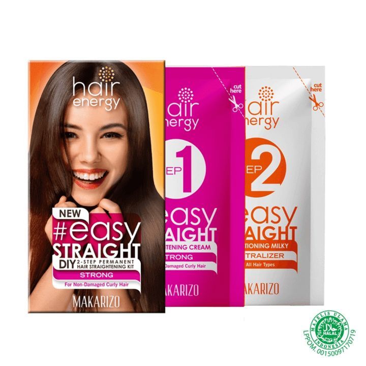 Makarizo Hair Energy Easy Straight  STRONG Pelurus Rambut Permanen
