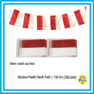 Bendera Plastik + Tali 5m