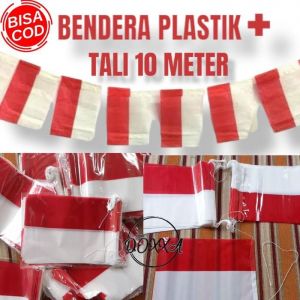 Bendera Plastik Merah Putih 10m
