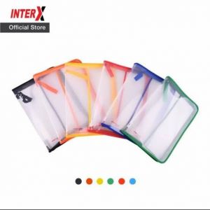 Folder Zipper Tas Plastik Tebal Jaring
