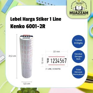 Kenko Label Harga 1 Line 6001-2R @10