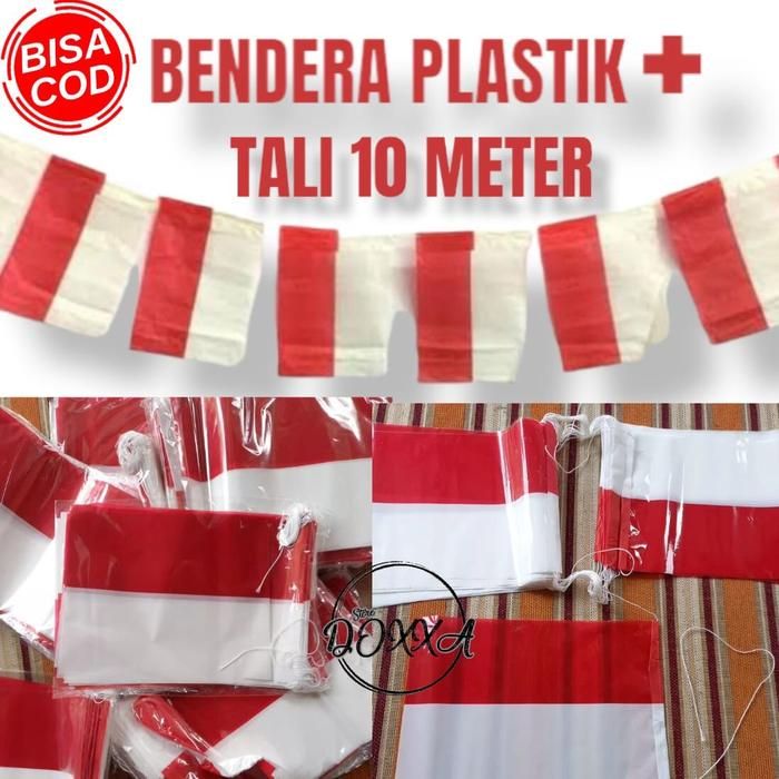 Bendera Plastik Merah Putih 10m