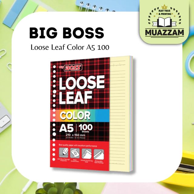 BigBoss Loose Leaf A5 100 Rainbow
