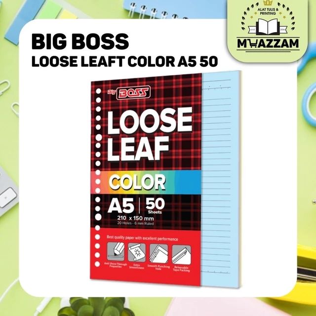 BigBoss Loose Leaf A5 50 Rainbow