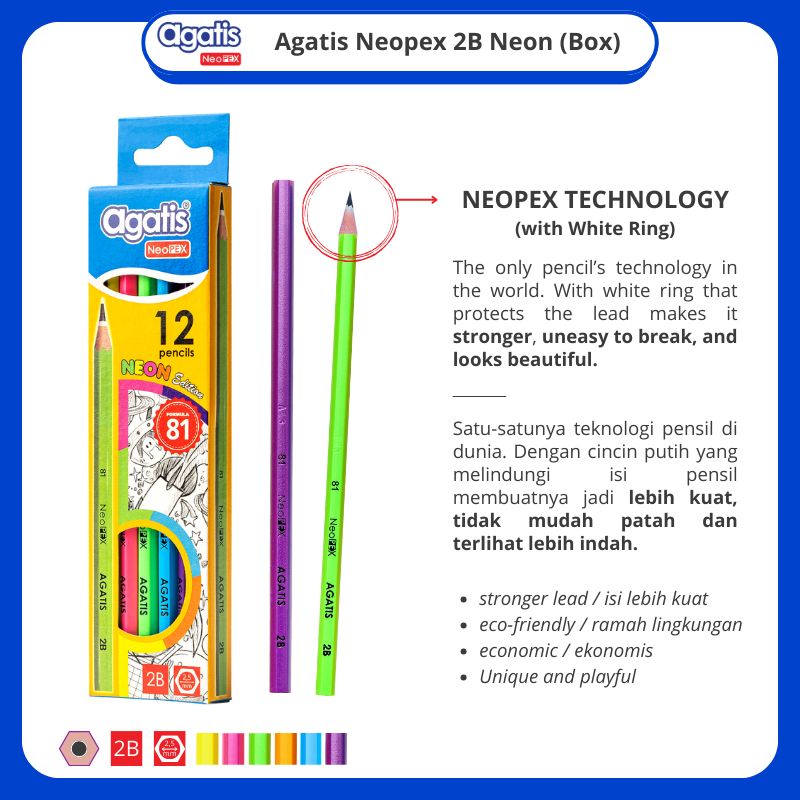 Agatis NeoPex Pensil 2B Neon NH-2B-F1201