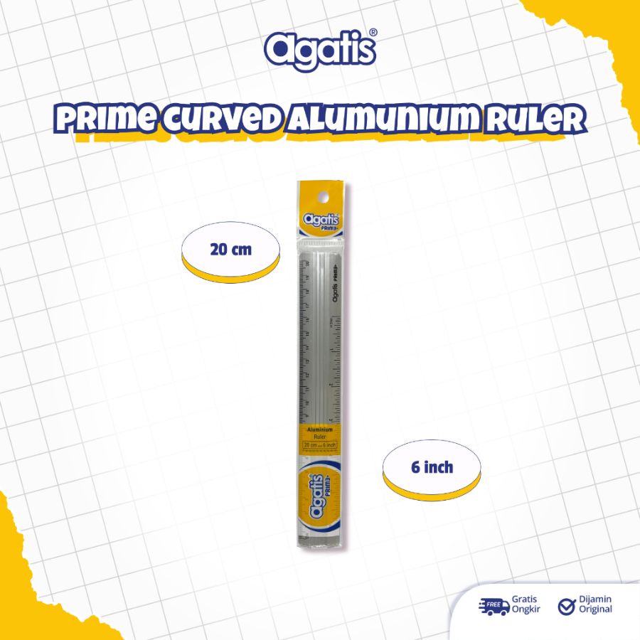 Agatis Prime Penggaris 20cm Alloy PR-20