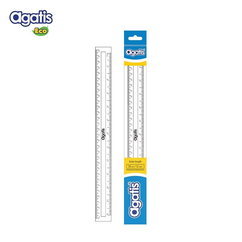 Agatis Penggaris 30cm Bening R30-00PS-OP1