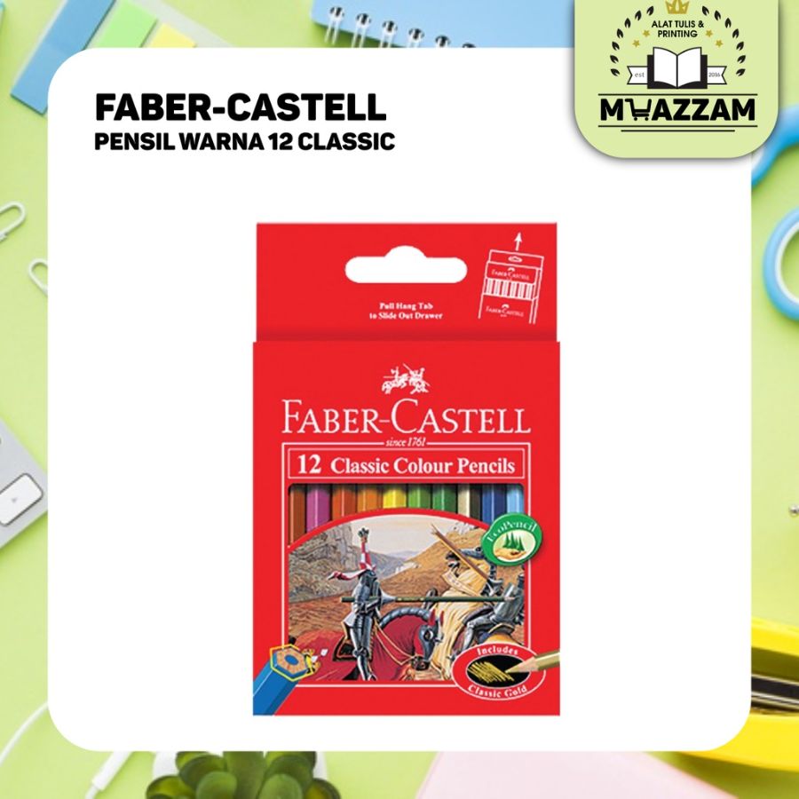 Faber Castell Pensil Warna Classic 12 S