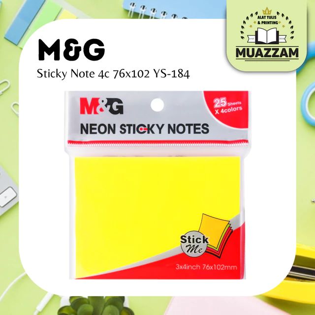 MNG Sticky Note 4c 76x102 YS-184