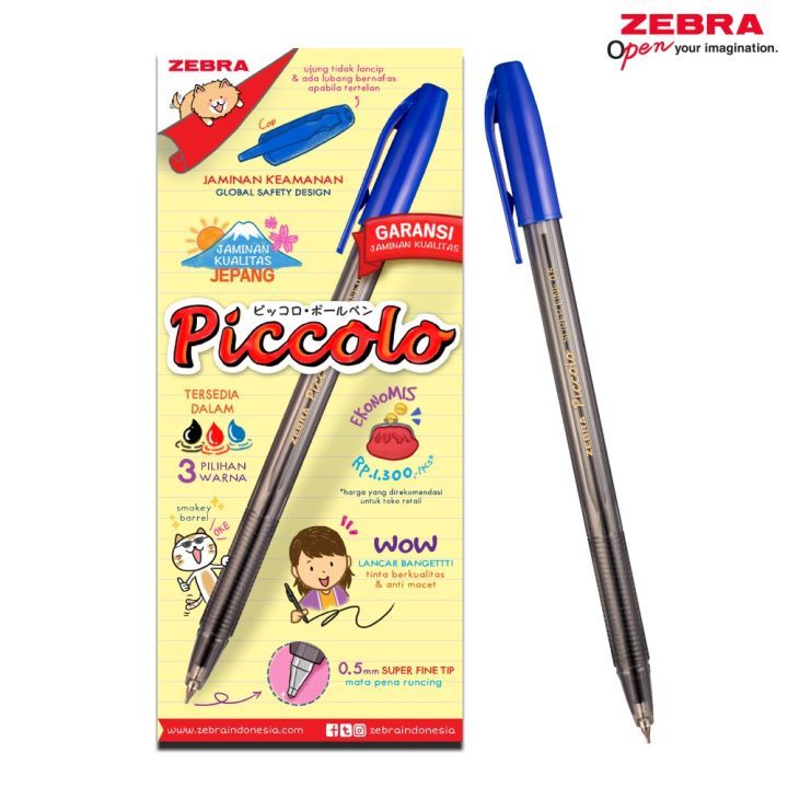 Zebra Piccolo 0.5 Biru