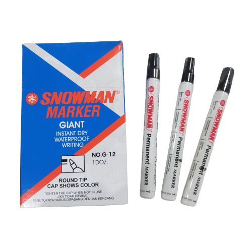 Snowman Spidol Permanen Hitam