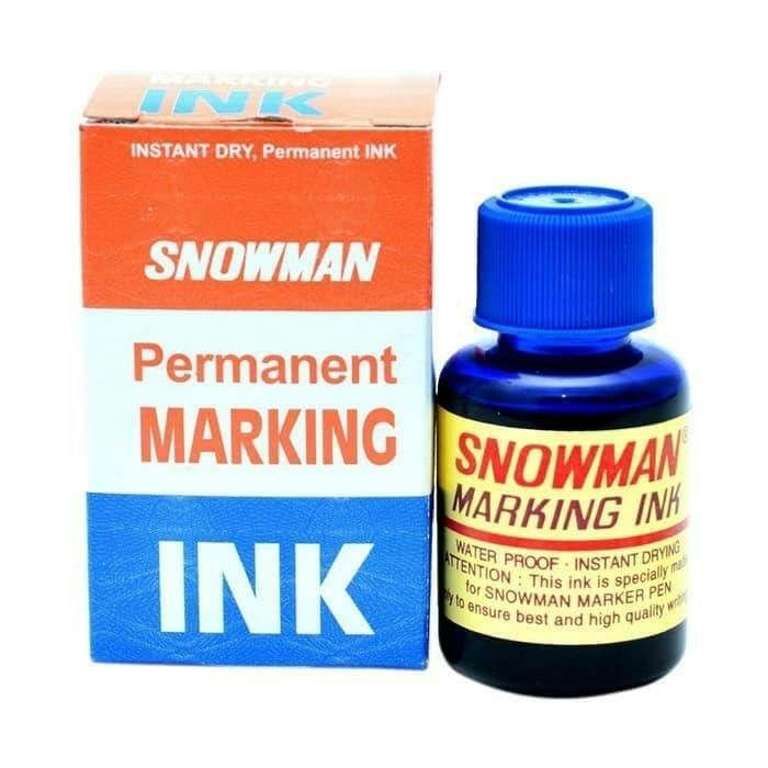 Snowman Tinta Permanen Biru