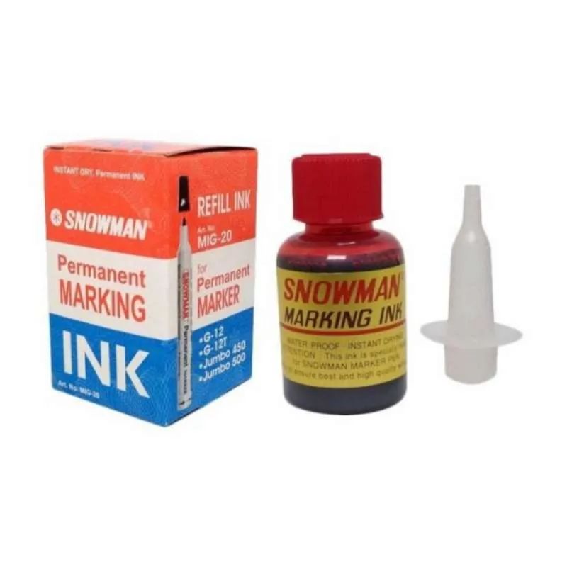 Snowman Tinta Permanen Merah