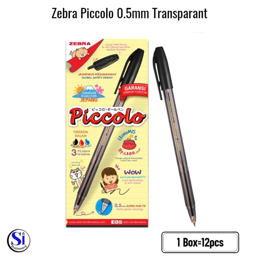 Zebra Piccolo 0.5 hitam