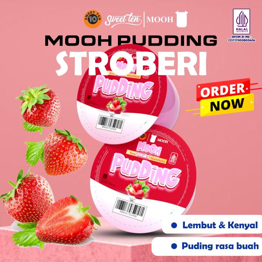 Mooh Puding Stroberi