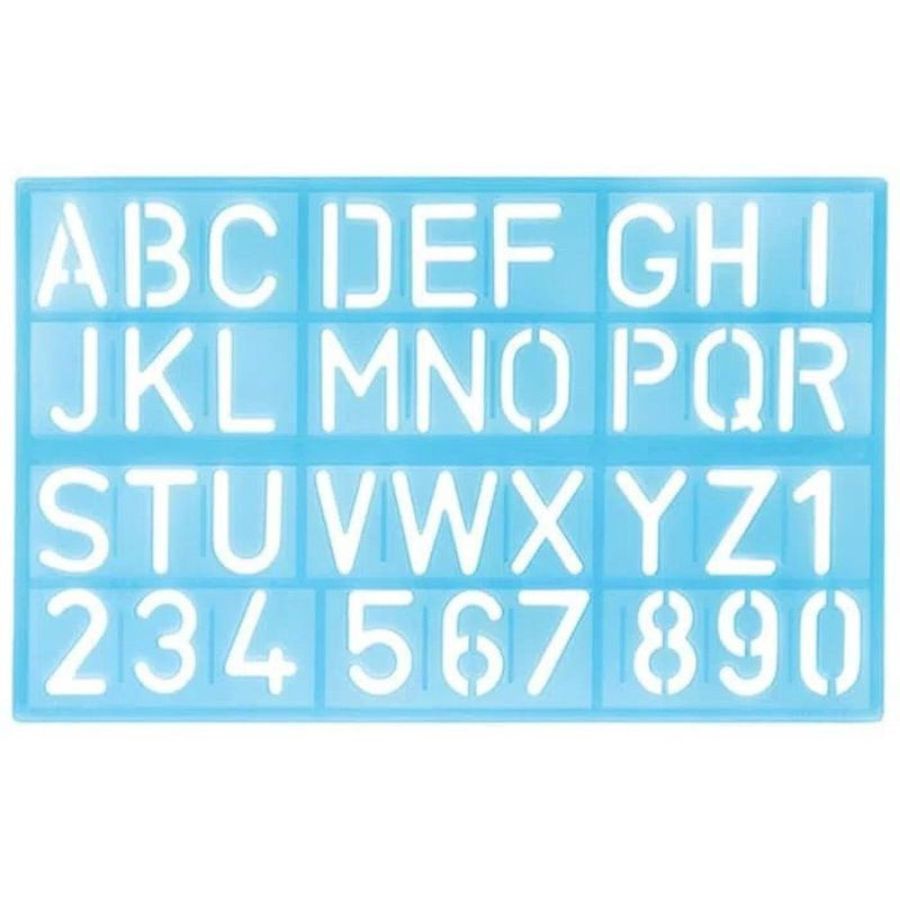 Penggaris Huruf Sablon Besar 21x35cm