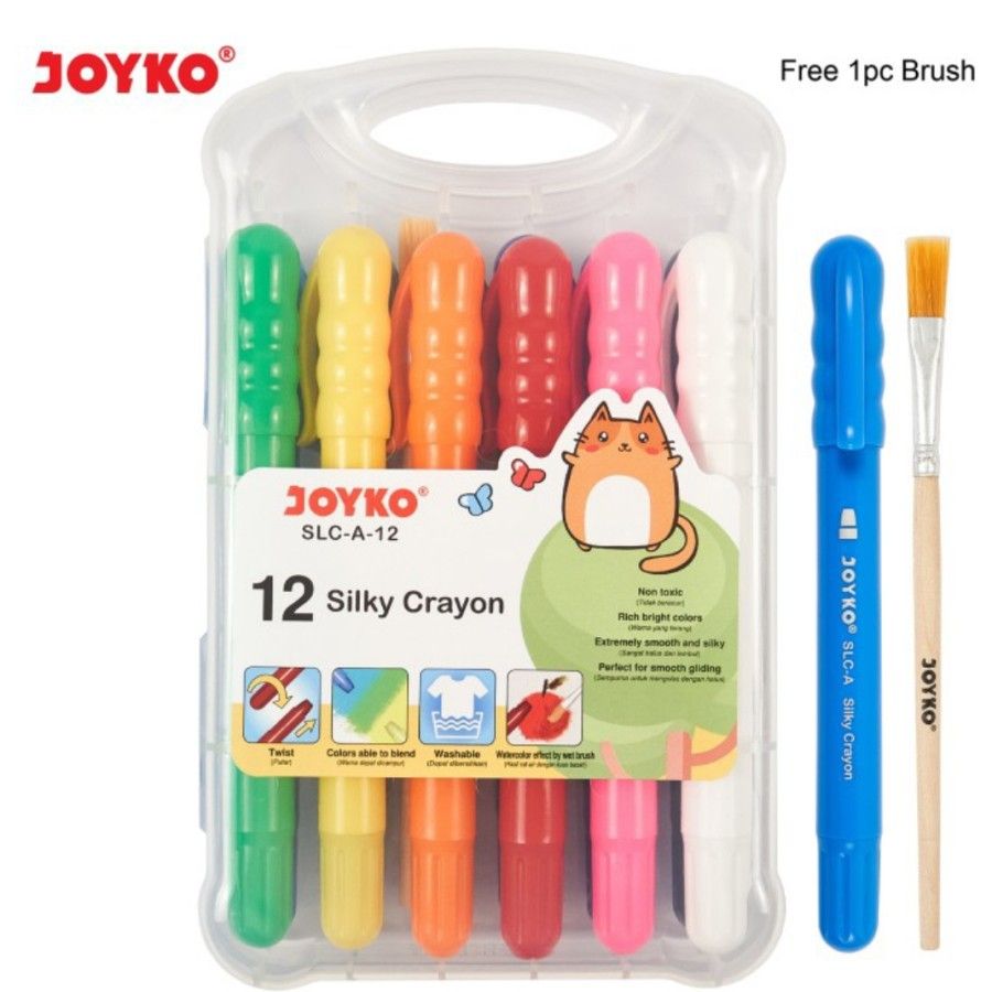 Joyko Silky Crayon 12 SLC-A-12