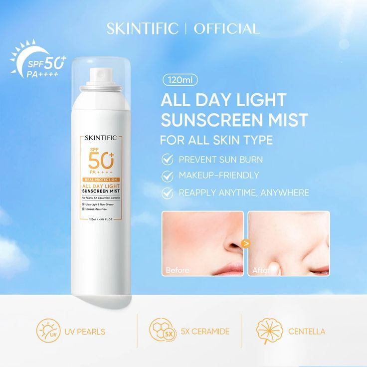 skintific Sunscreen mist spf50 