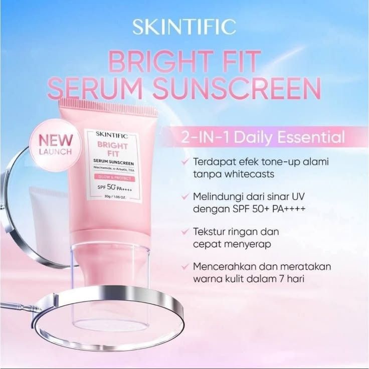 Skintific bright fit serum sunscreen SPF50 50gr
